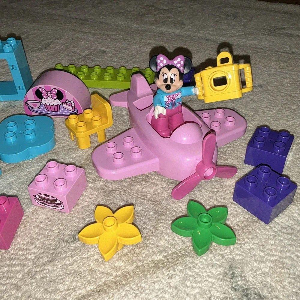 Lego Duplo Disney Minnie‎ Mouse Cafe Birthday Plane Camera Lot Of 23 Mickey